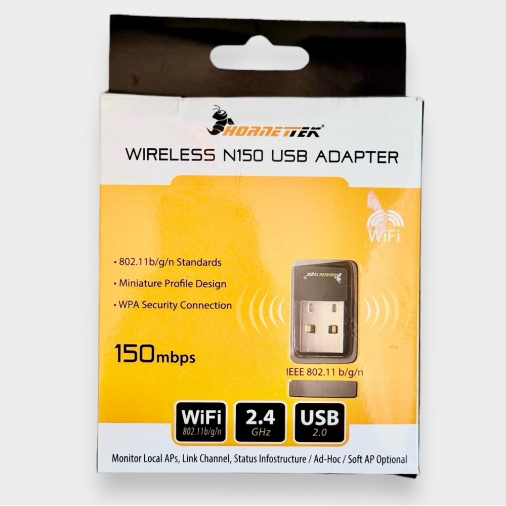 HORNETTEK Mini Wireless N150 USB Adapter - NWT